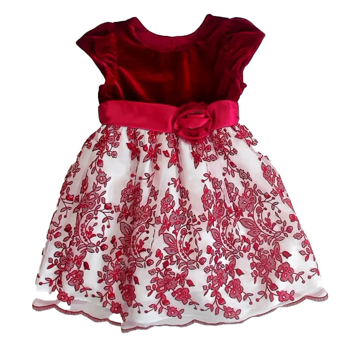 Jona Michelle Girls Red | White Special Occasion Dress Size: 3T Red | White