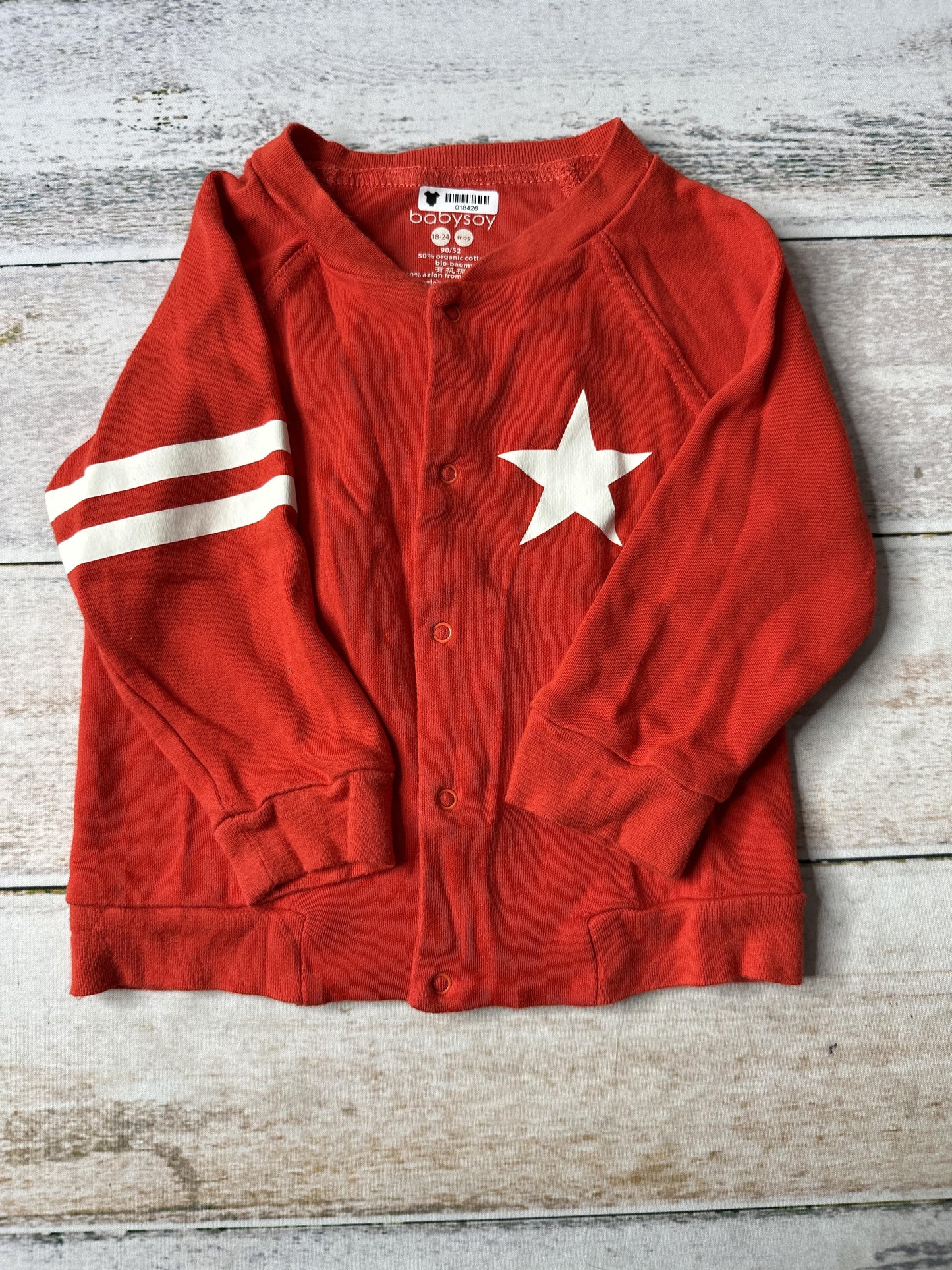 Babysoy Unisex Red | White Sweater Size: 18-24 months Red | White