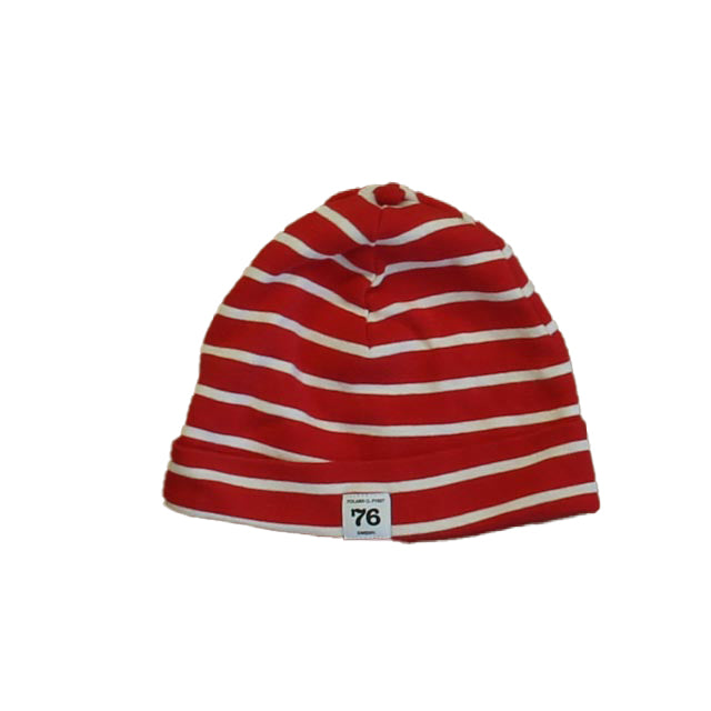 Polarn O. Pyret Boys Red | White Hat Size: 1-4 Months