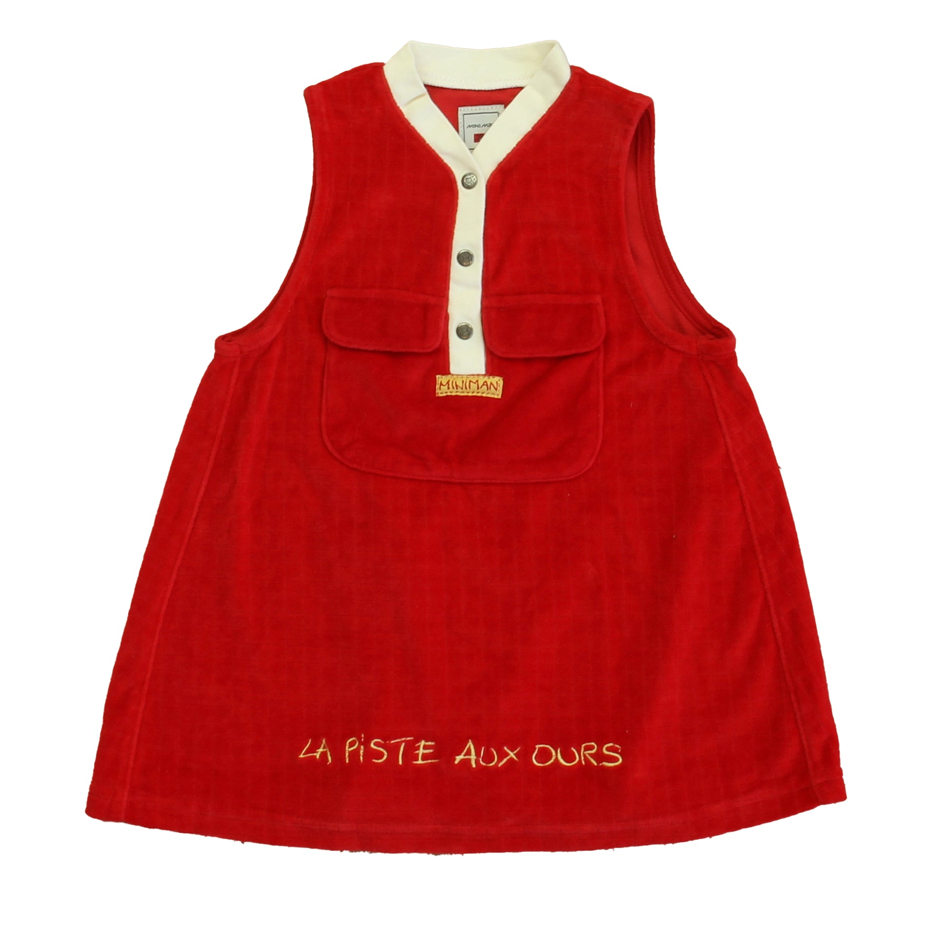 Miniman Girls Red | White Dress Size: 18 Months Red | White