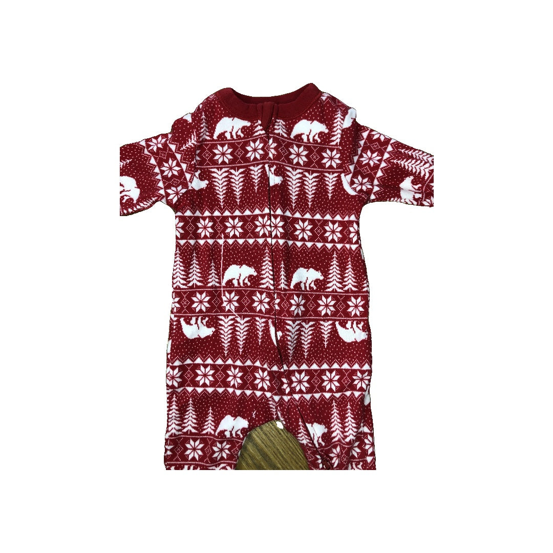 Old Navy Girls Red | White Pajamas Size: 0-3 months Red | White