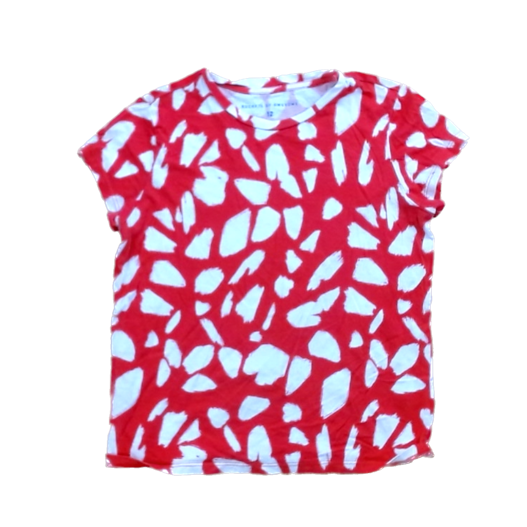 Rockets Of Awesome Girls Red | White T-Shirt Size: 12 Years Red | White