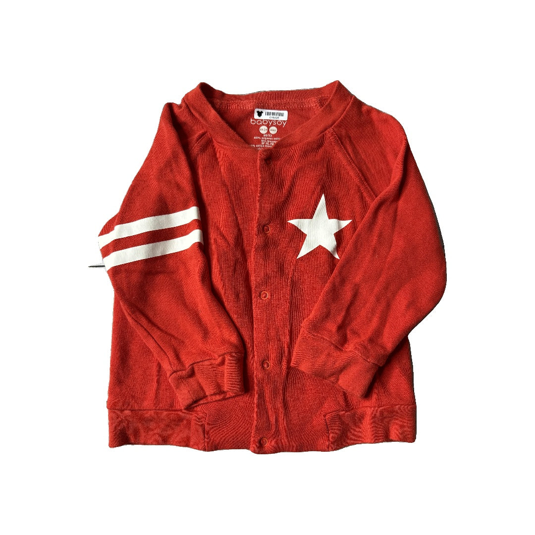 Babysoy Unisex Red | White Sweater Size: 18-24 months Red | White