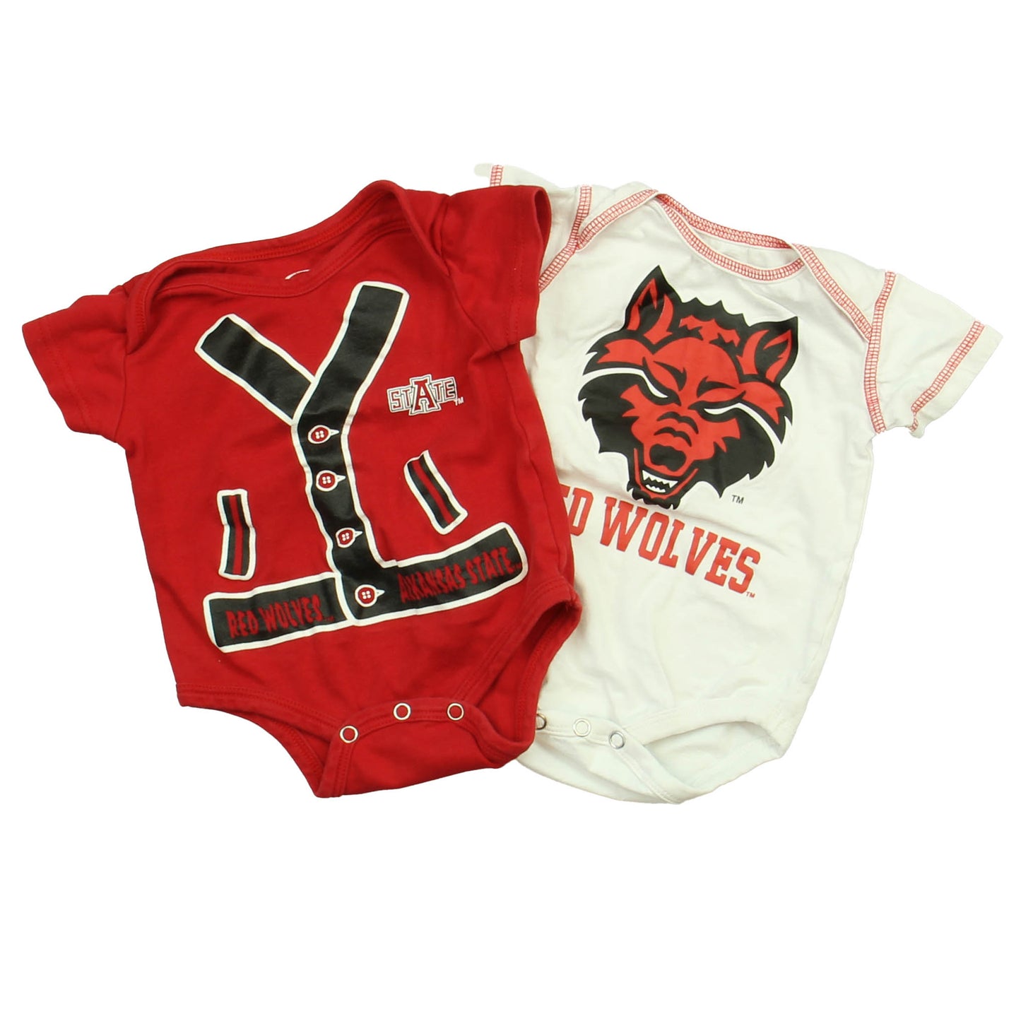 Team Athletics "Arkansas State" Boys Red | White Onesie Size: 3-6 Months