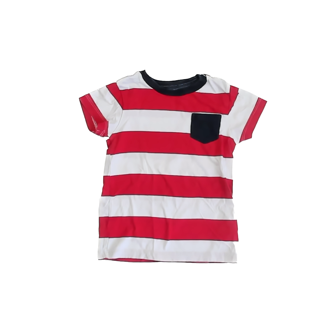 Crewcuts Boys Red White T-Shirt Size: 3T Red White