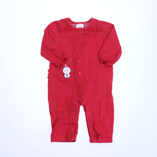 Absorba Girls Red | White Long Sleeve Outfit Size: 3-6 Months Red | White