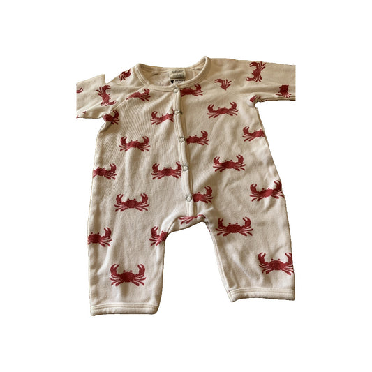 Boys Red | Wool White | animals Long Sleeve Outfit Size: 3-6 months Red | Wool White | animals