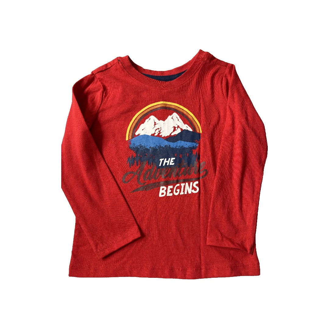 Eddie Bauer Unisex Red Long Sleeve T-Shirt Size: 3T Red