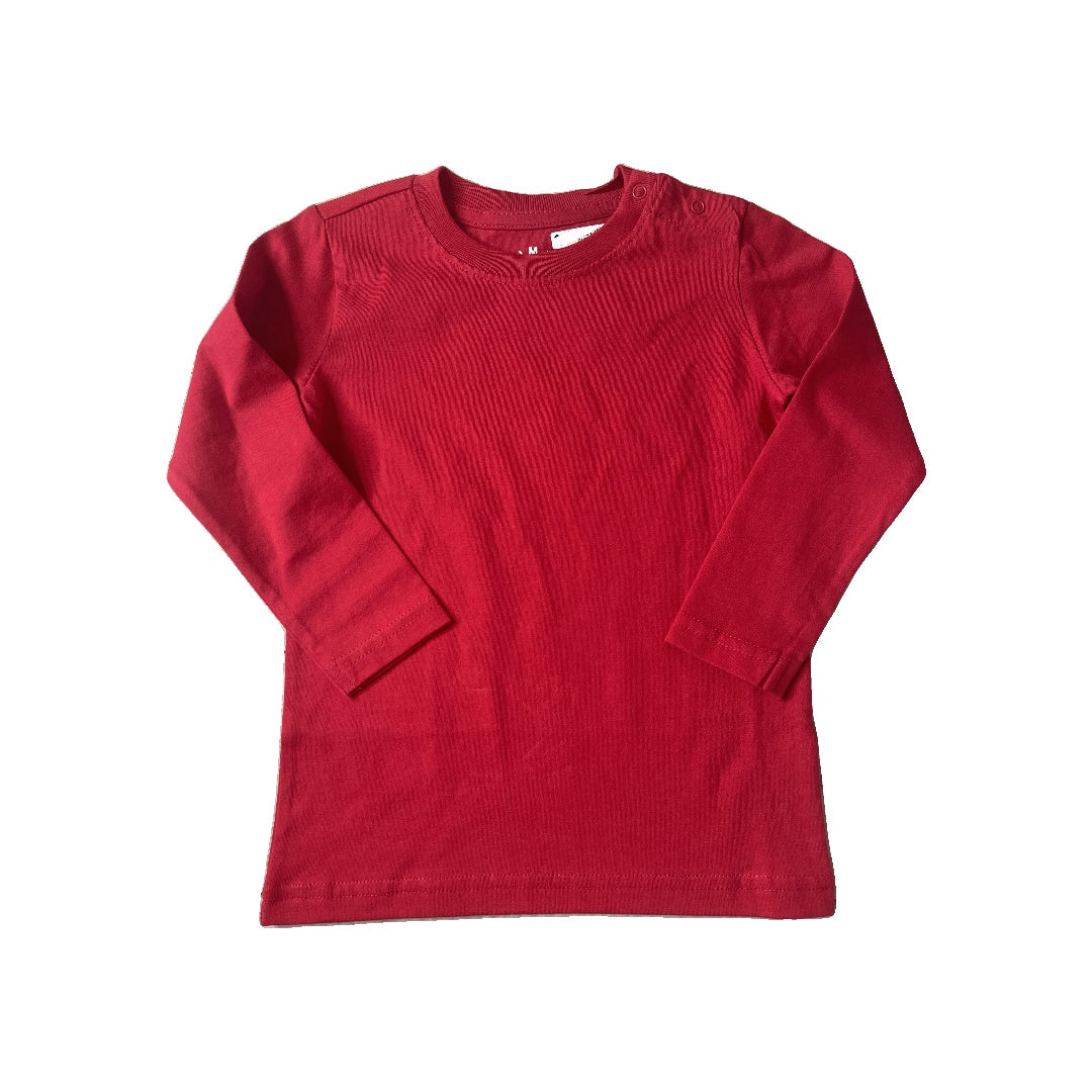 Primary Unisex Red Long Sleeve T-Shirt Size: 18-24 months Red