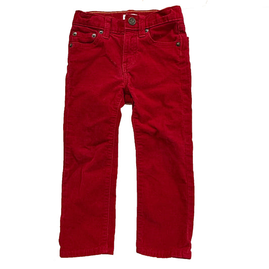 Crewcuts Boys Red Corduroy Pants Size: 3T Red