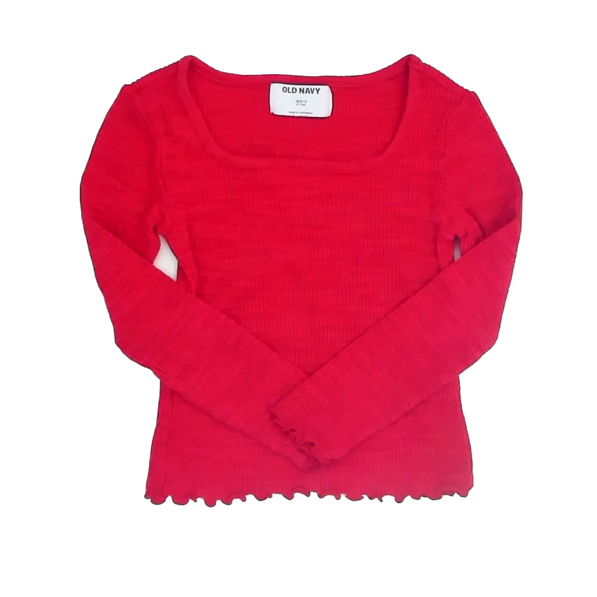 Old Navy Girls Red Long Sleeve Shirt Size: 6-7 Years Red