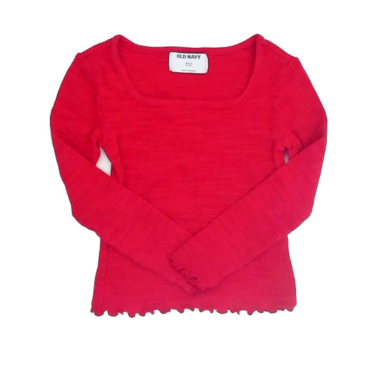 Old Navy Girls Red Long Sleeve Shirt Size: 6-7 Years Red