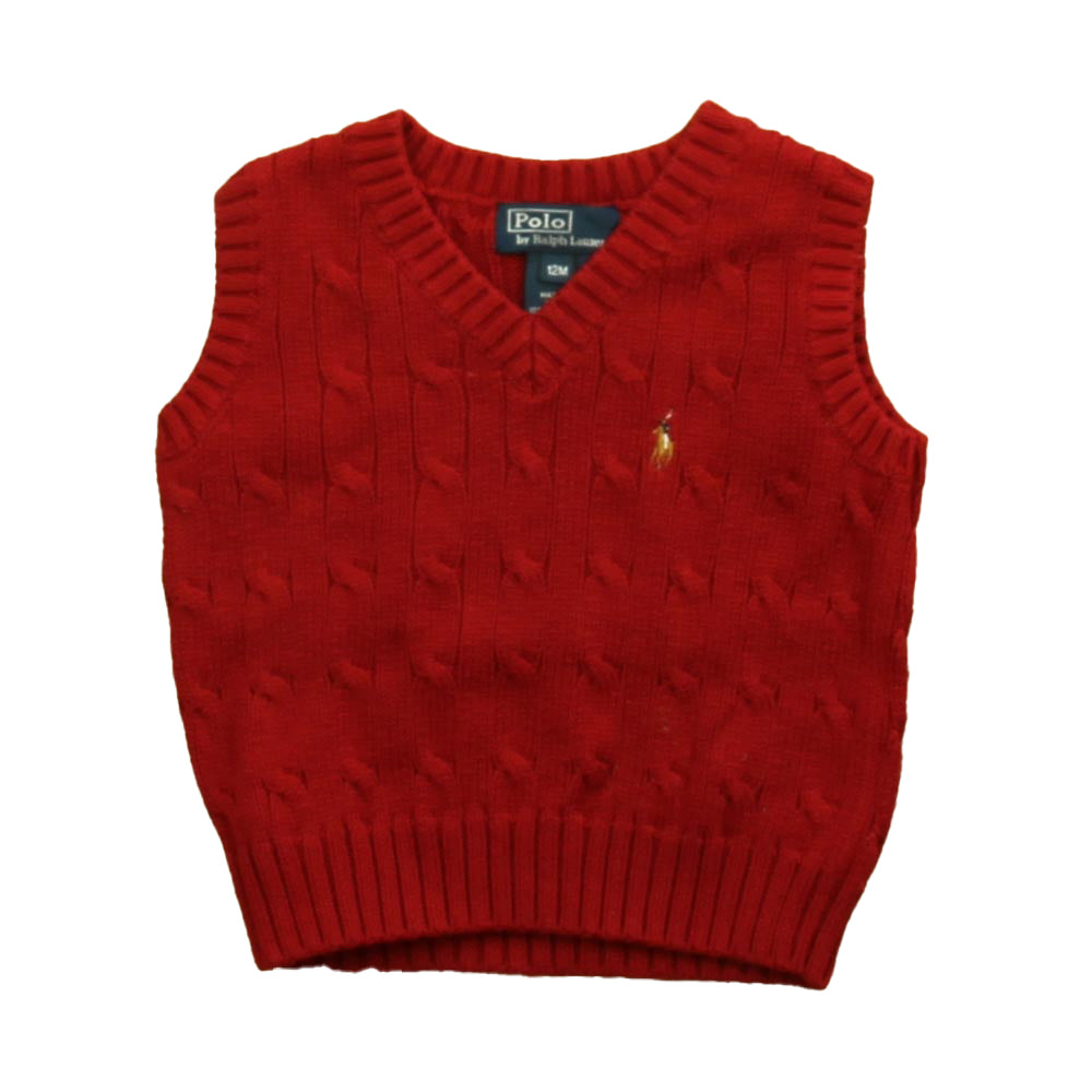 Ralph Lauren Boys Red Sweater Vest Size: 12 Months