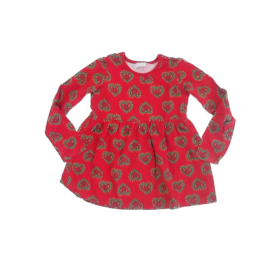 Hanna Andersson Girls Red Dress Size: 6-7 Years Red