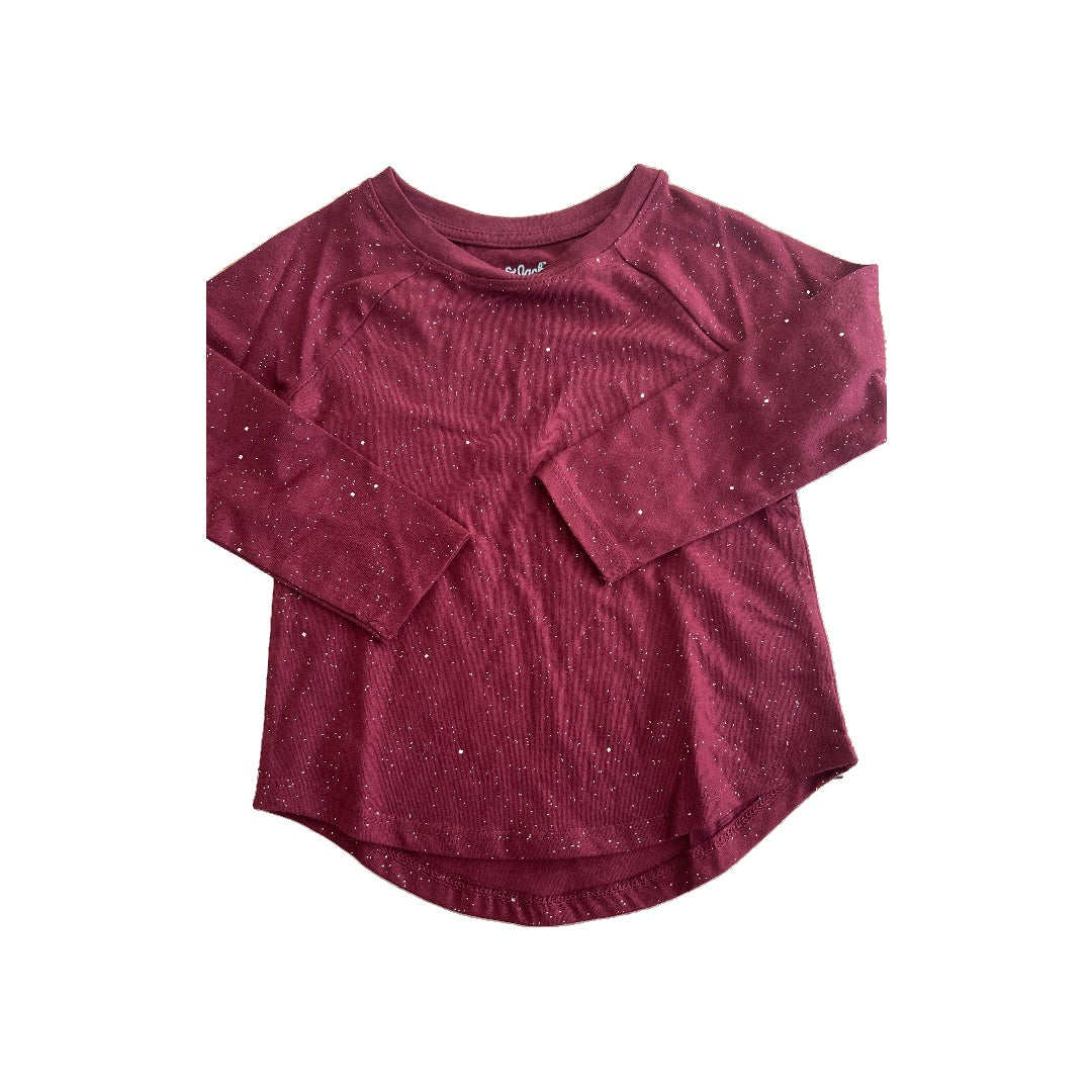 Cat & Jack Girls Red Long Sleeve Shirt Size: 3T Red