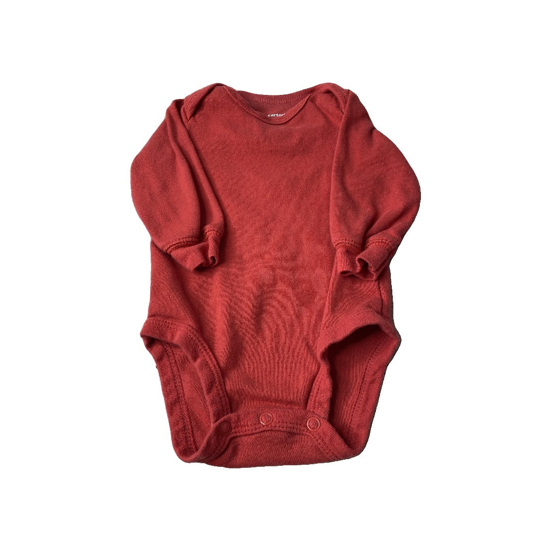 Carters Unisex Red Onesie Size: 6 months Red