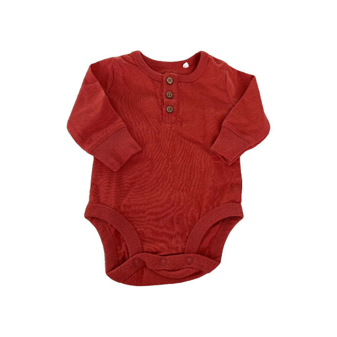 Oliver & Rain Boys Red Onesie Size: Newborn Red