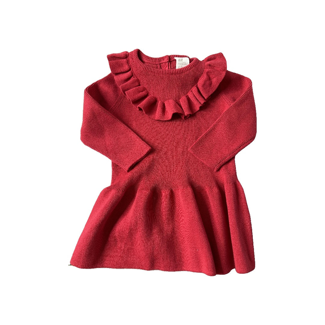 H&M Girls Red Long Sleeve T-Shirt Size: 6-9 months Red