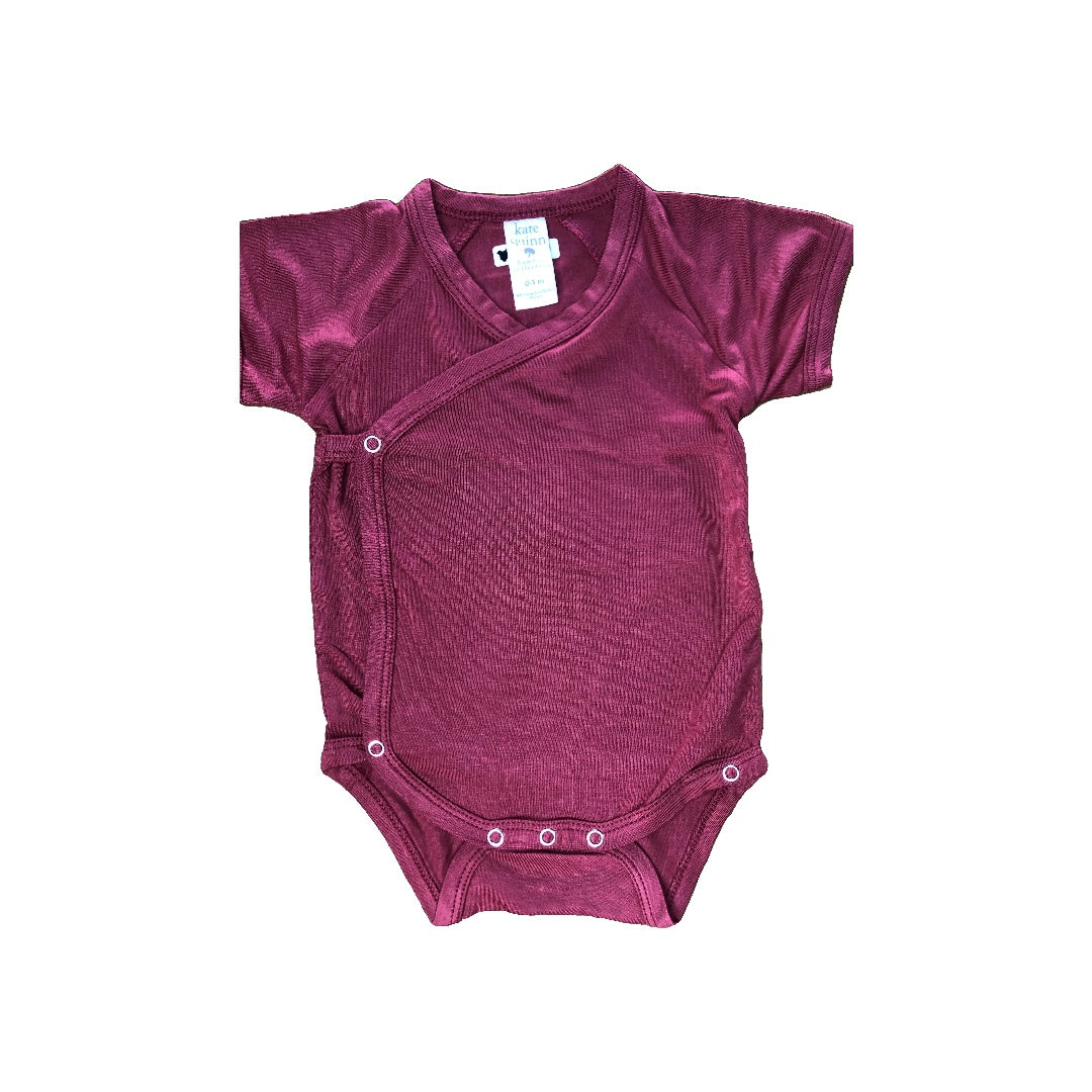 Kate Quinn Unisex Red Button Down Short Sleeve Size: 0-3 months Red