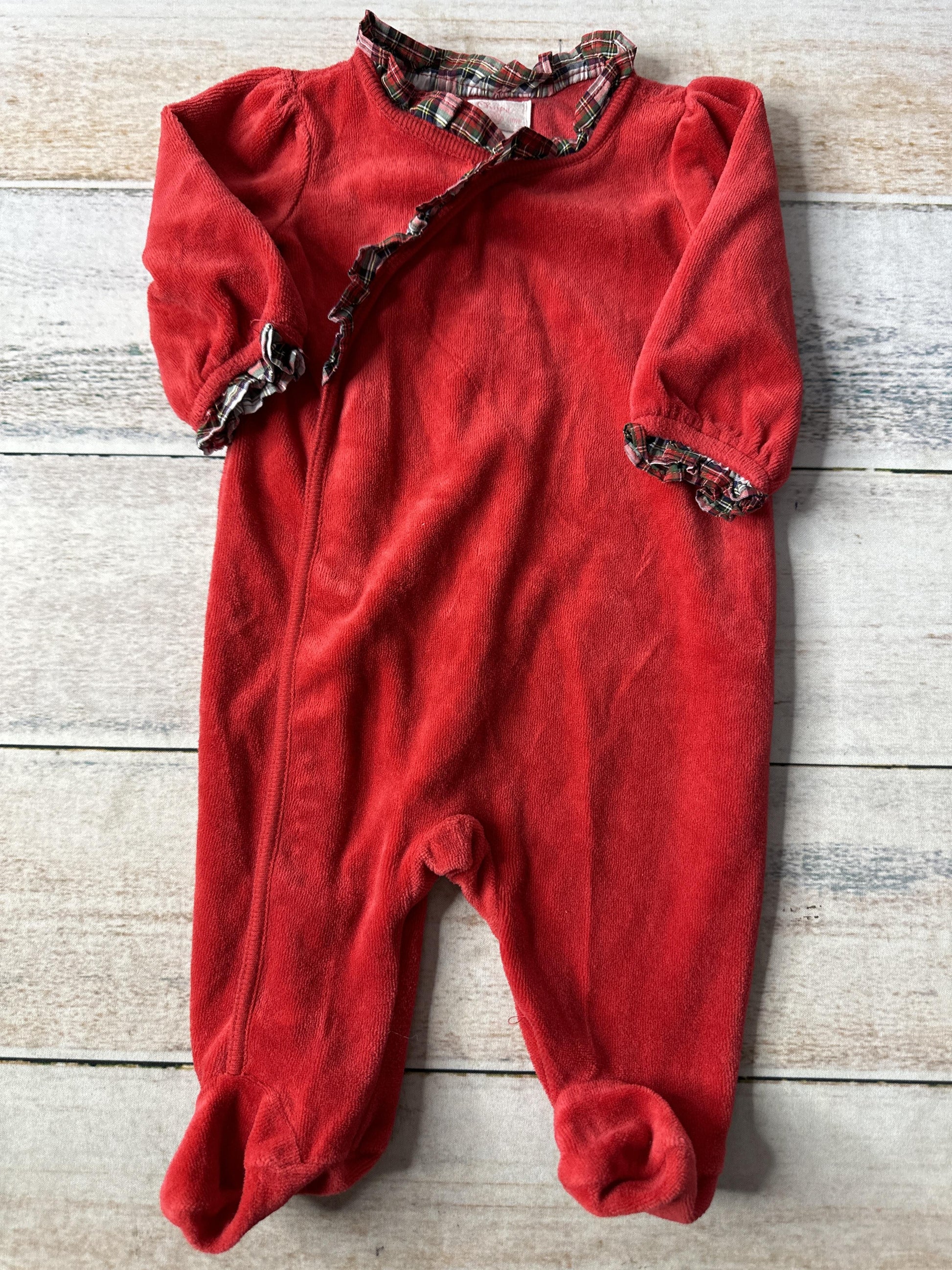 Chaps Unisex Red Pajamas Size: 0-3 months Red