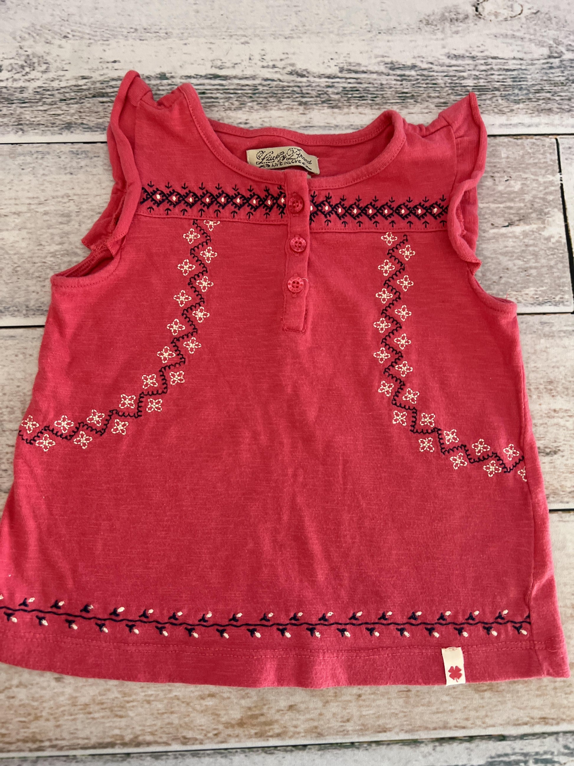 Lucky Brand Girls Red Shirt Size: 4T Red