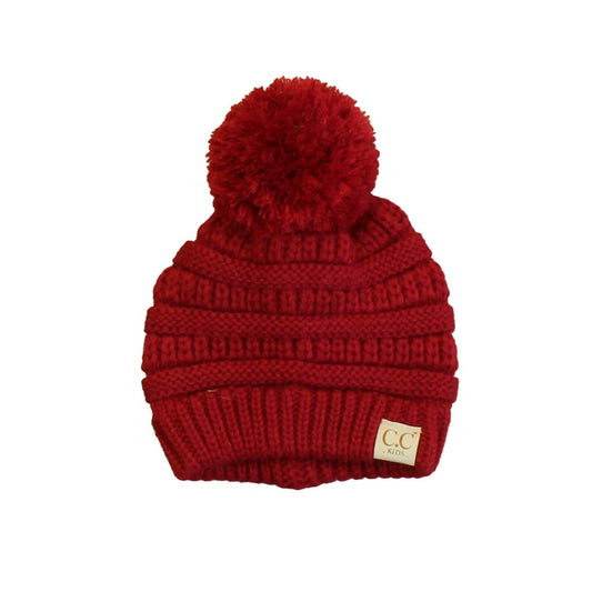 C.C Unisex Red Winter Hat Size: 1-3T