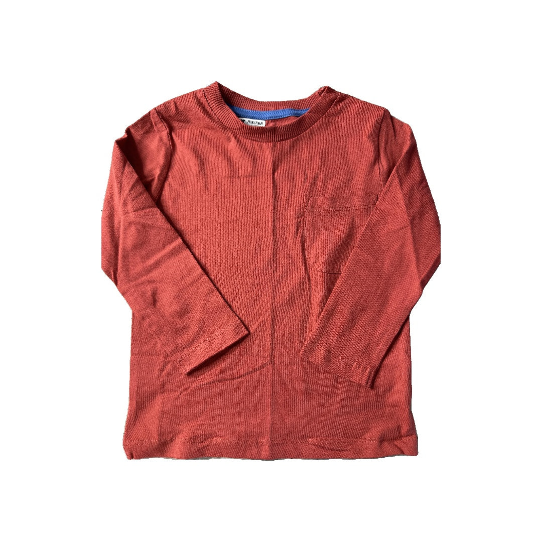 Mightly Boys Red Long Sleeve T-Shirt Size: 3T Red
