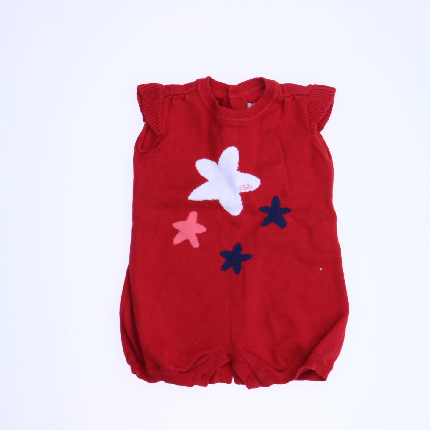 Boboli Girls Red Romper Size: 6 Months Red