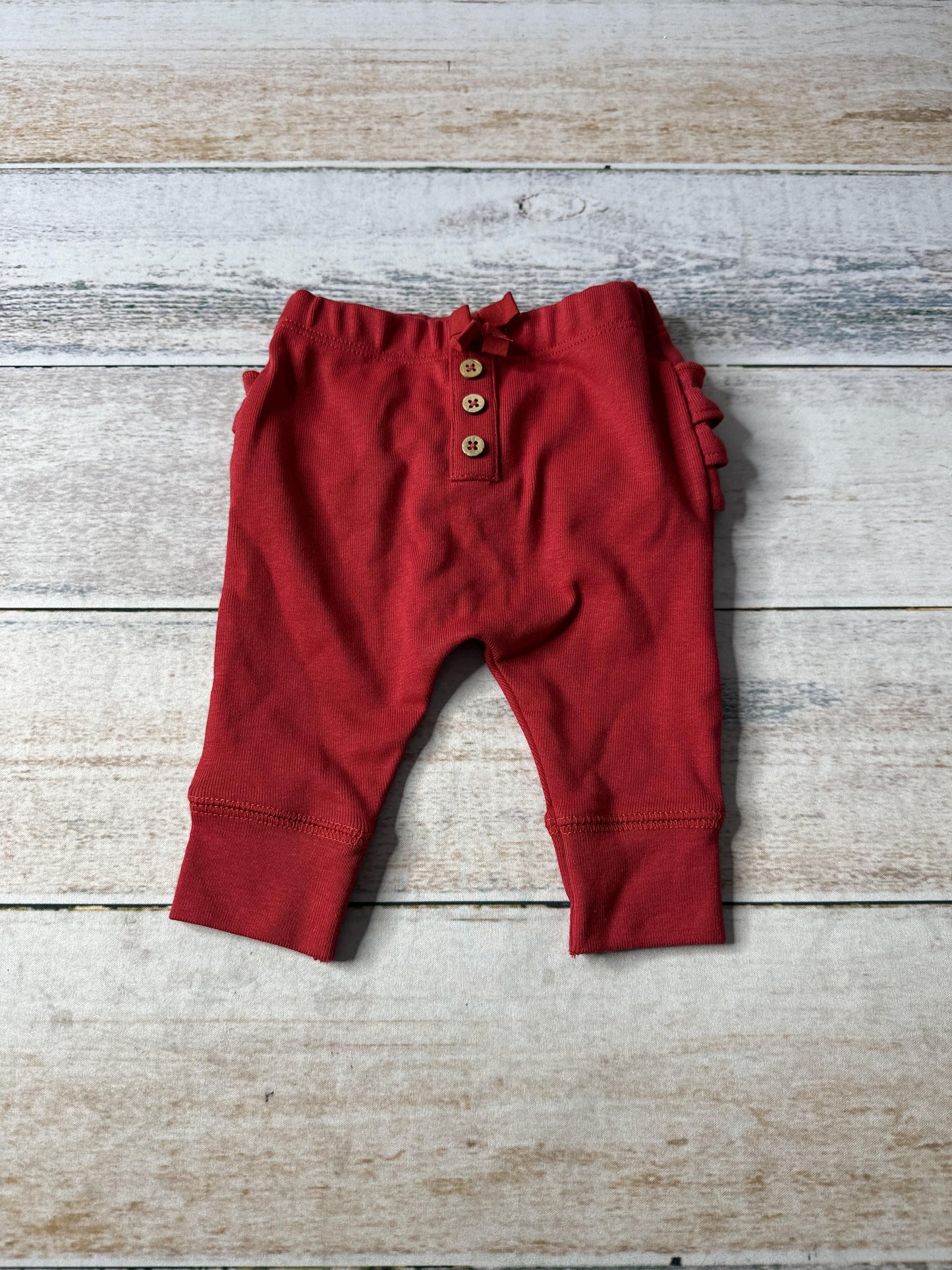 Oliver & Rain Girls Red Pants Size: 3 months Red