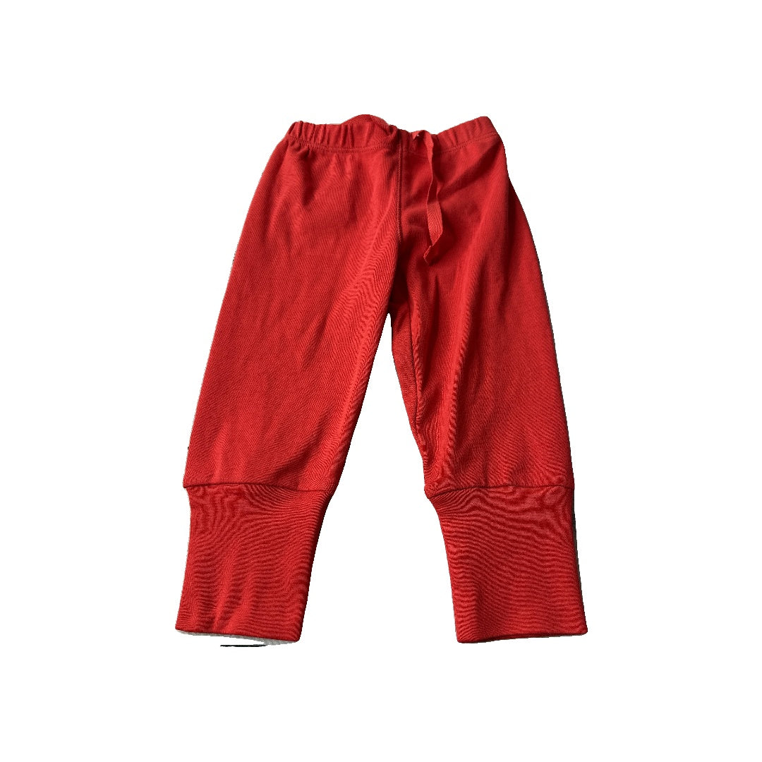 Kidential Unisex Red Pants Size: 6-9 months Red