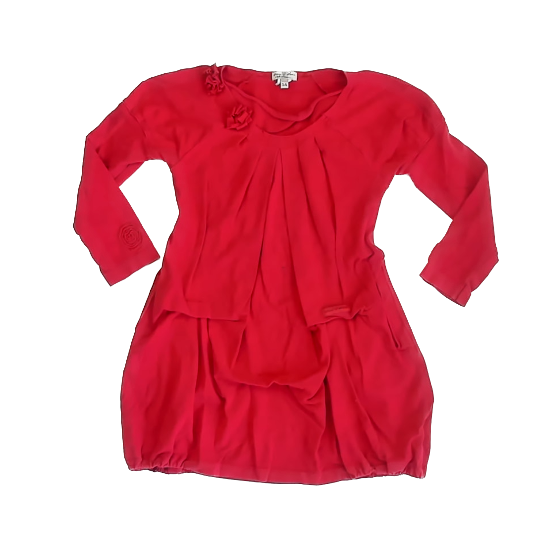Eliane Et Lena Girls Red Dress Size: 5T Red