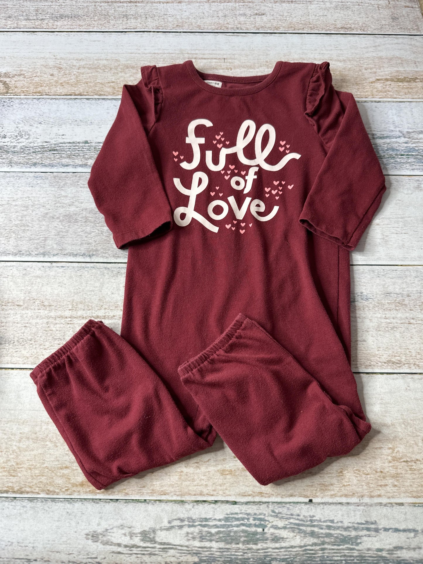 Cat & Jack Girls Red Long Sleeve Outfit Size: 18 months Red