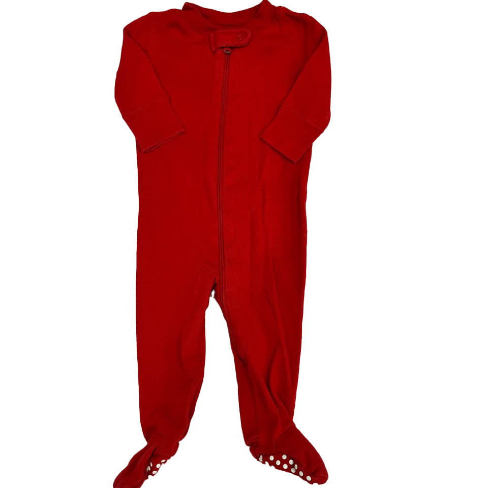 Hanna Andersson Unisex Red 1-piece footed Pajamas Size: 0-3 Months Red