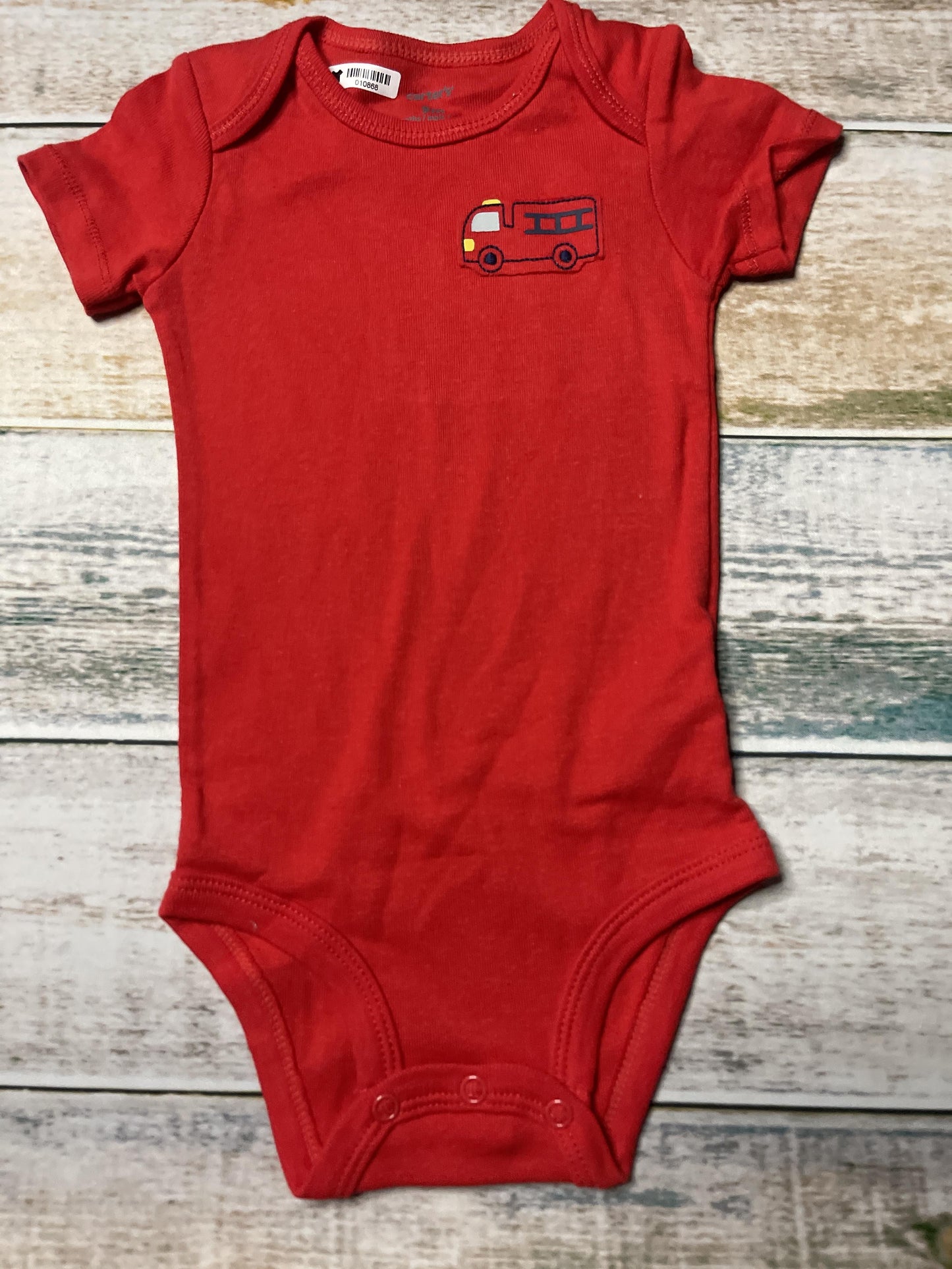 Carters Boys Red Onesie Size: 9 months Red