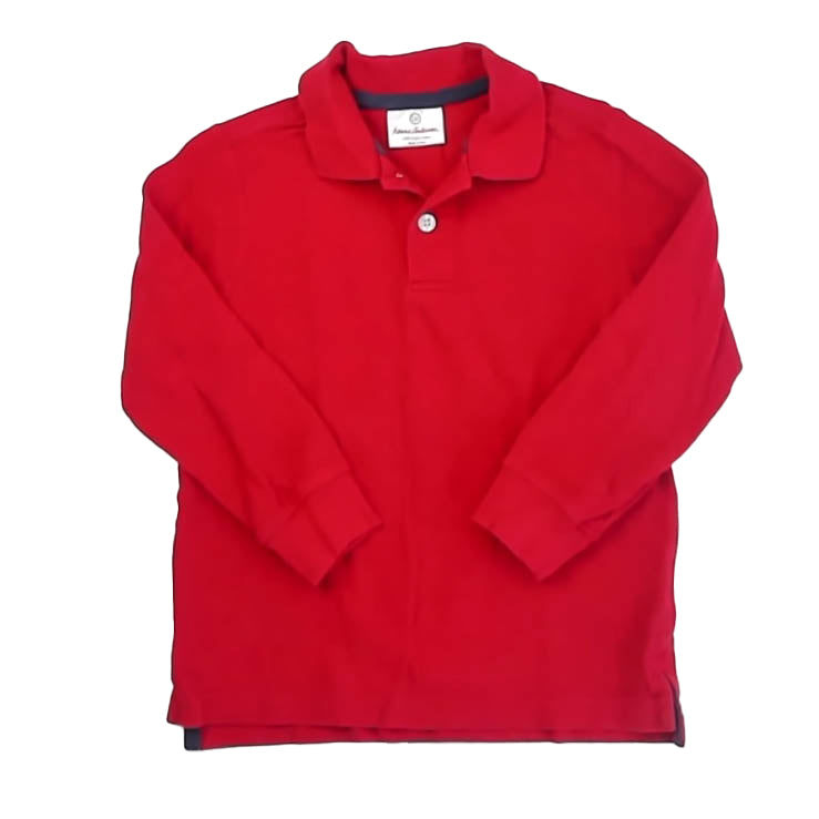 Hanna Andersson Girls Red Rugby Shirt Size: 5T Red