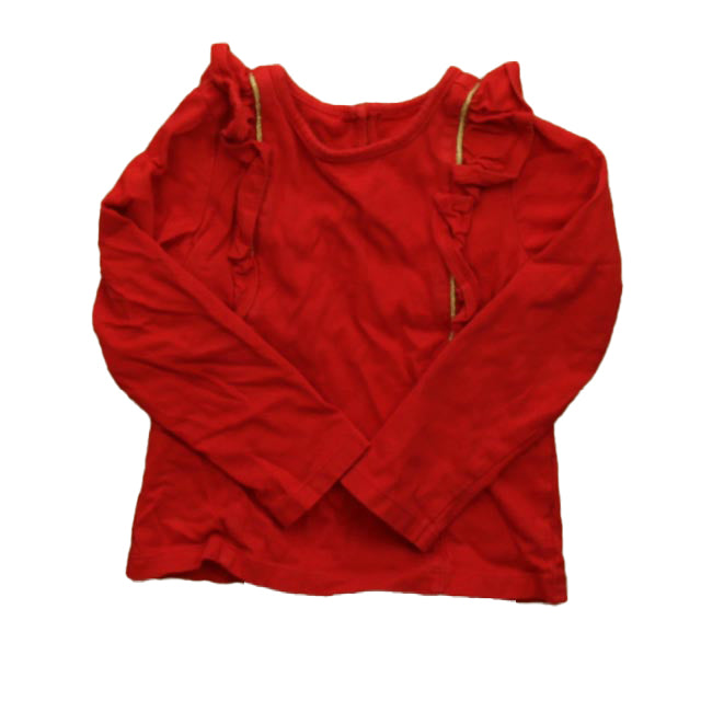 Janie and Jack Girls Red Long Sleeve T-Shirt Size: 3T Red