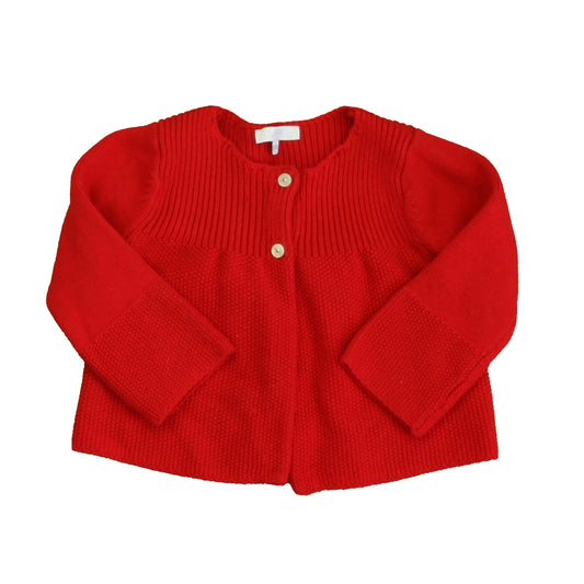 Jacadi Girls Red Cardigan Size: 12 Months