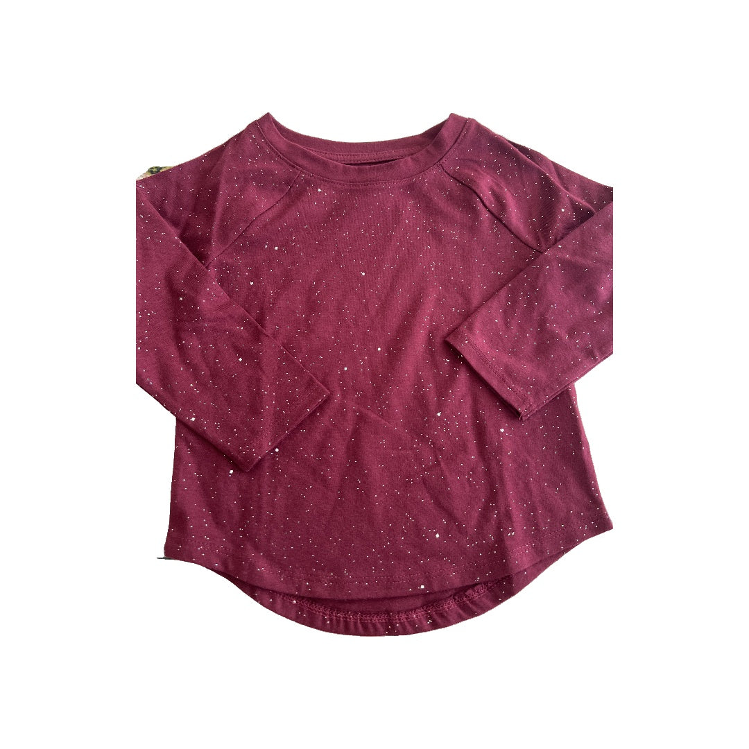 Cat & Jack Girls Red Long Sleeve Shirt Size: 2T Red