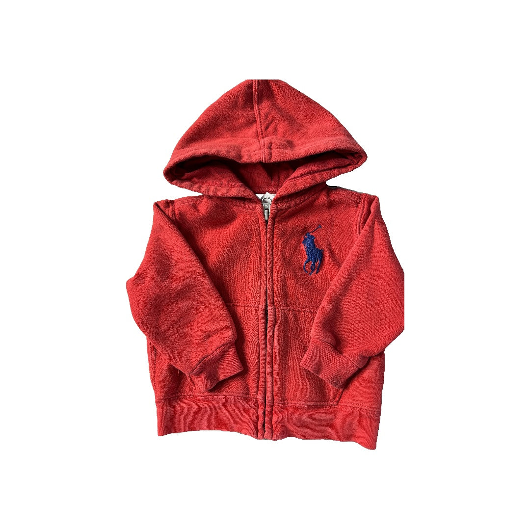Ralph Lauren Boys Red Hoodie Size: 9-12 Months Red