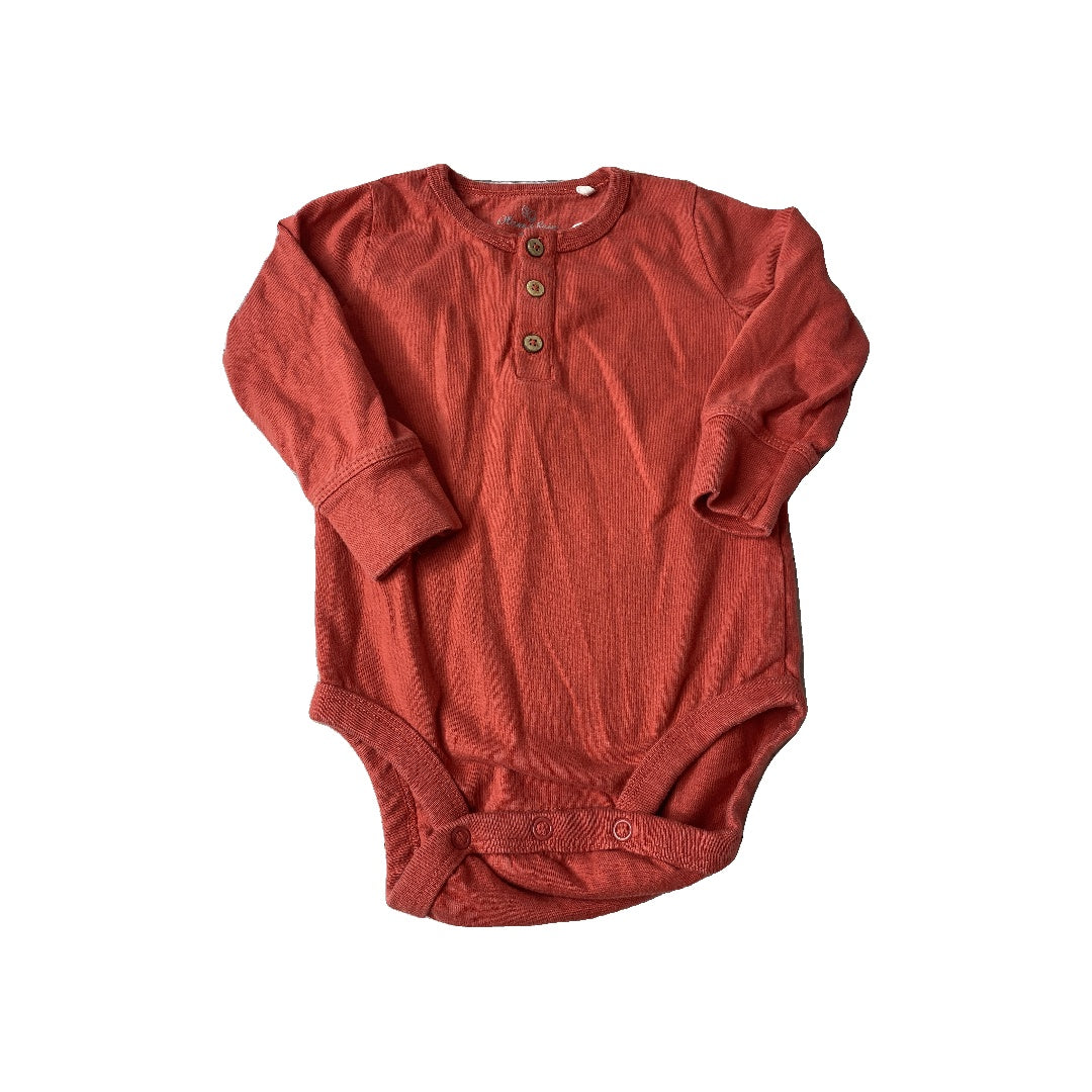 Oliver & Rain Unisex Red Onesie Size: 12M Red