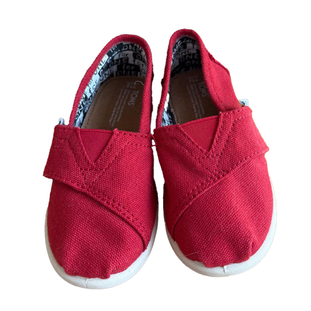 Toms Unisex Red Shoes Size: 8 Toddler Red