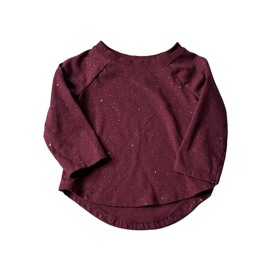 Cat & Jack Girls Red Long Sleeve Shirt Size: 12 months Red