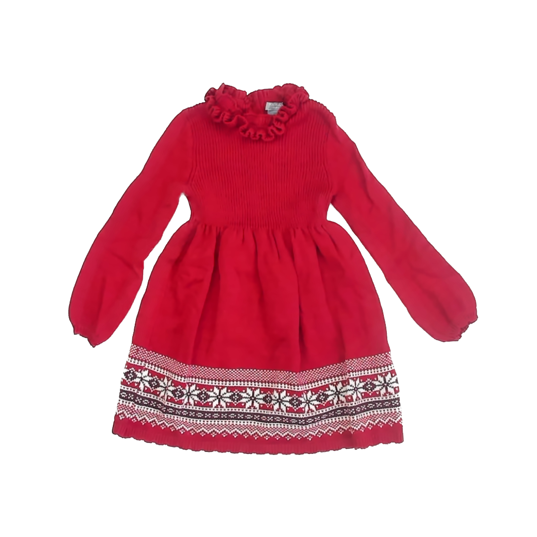 Tahari Girls Red Sweater Dress Size: 4T Red