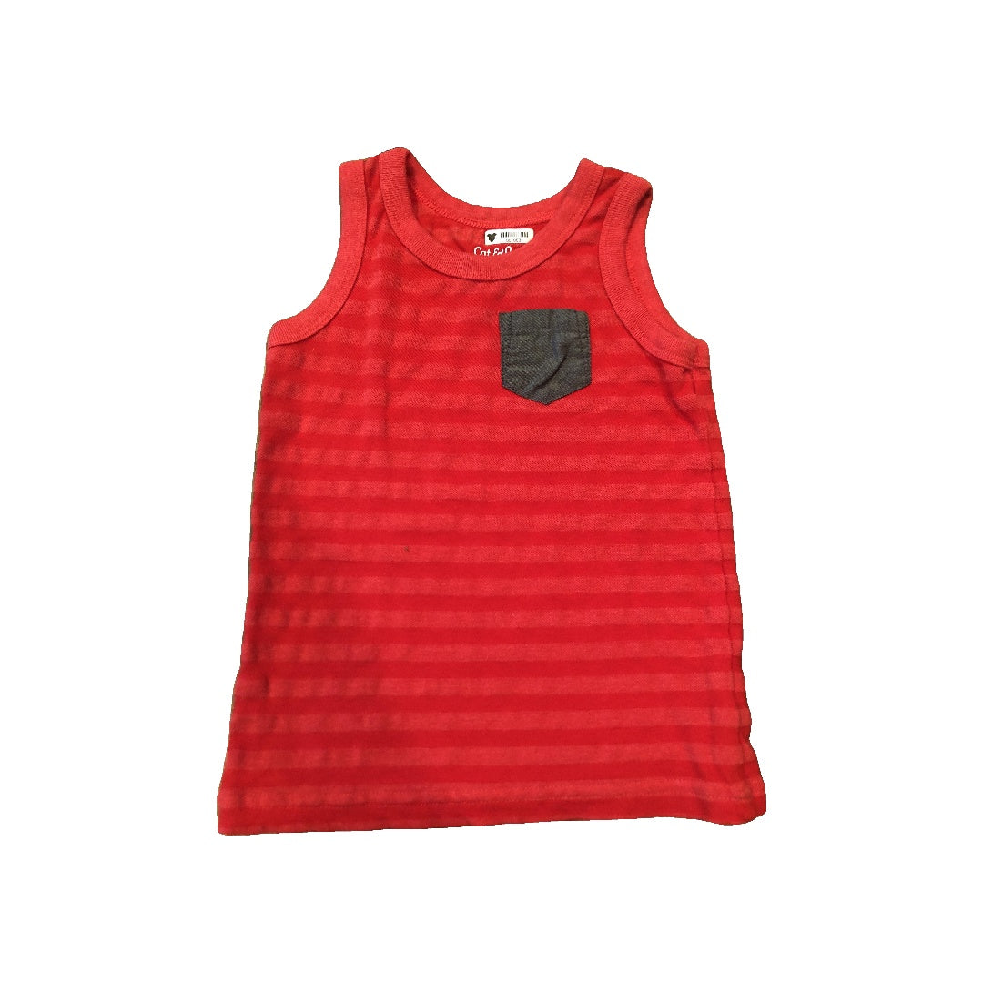 Cat & Jack Boys Red Tank Top Size: 2T Red
