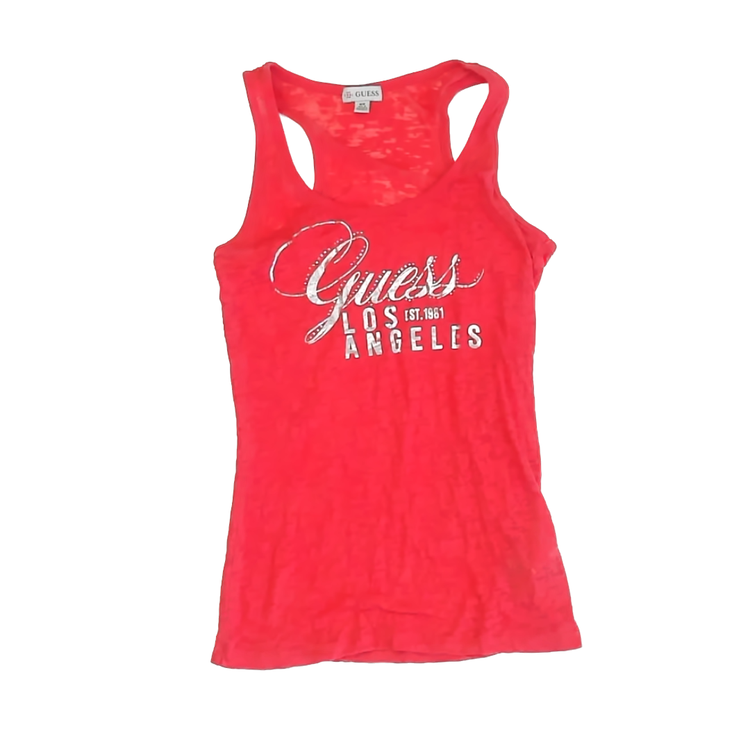 Guess Girls Red Tank Top Size: M Red