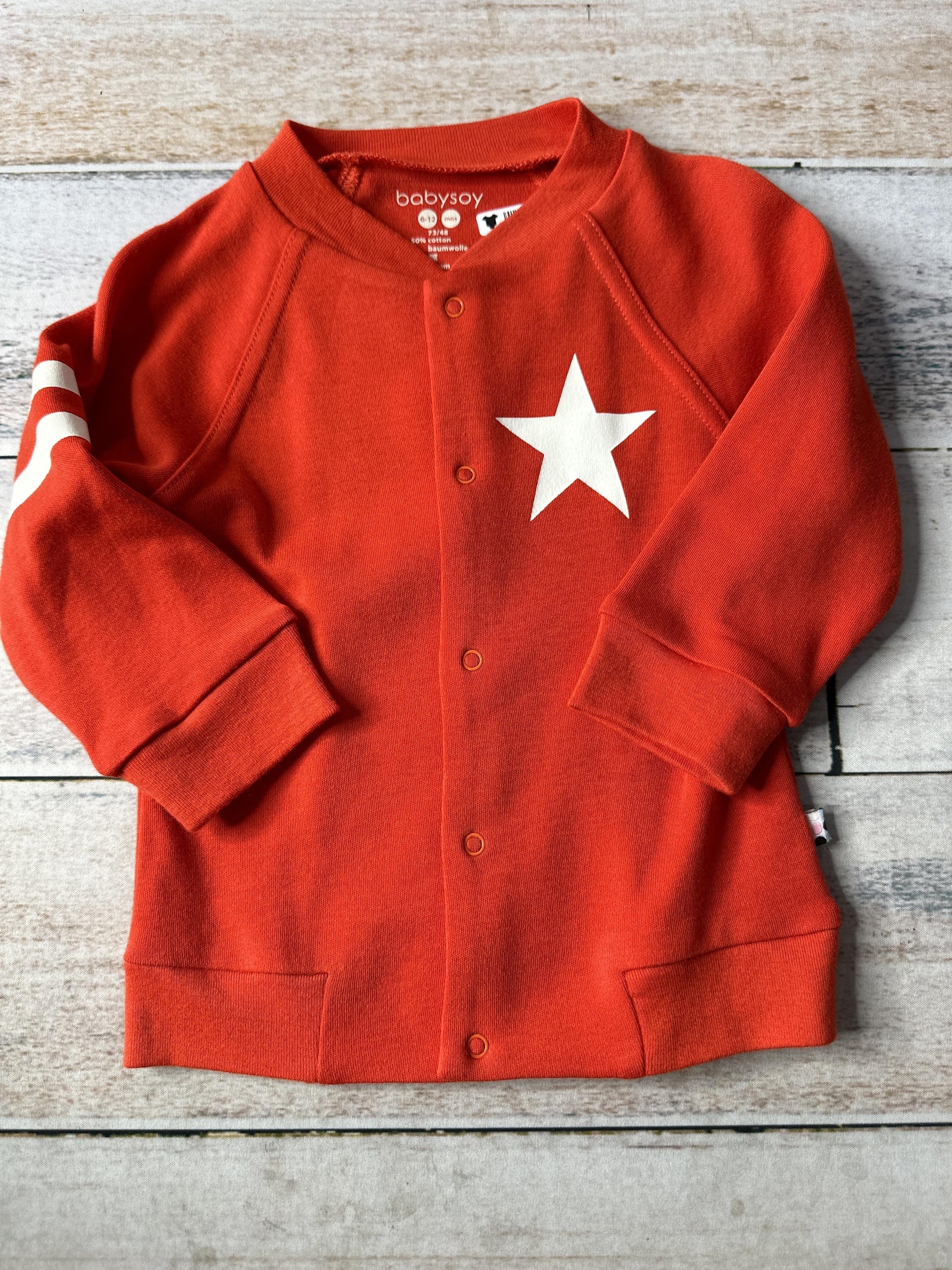 Babysoy Unisex Red Sweater Size: 6-12 months Red