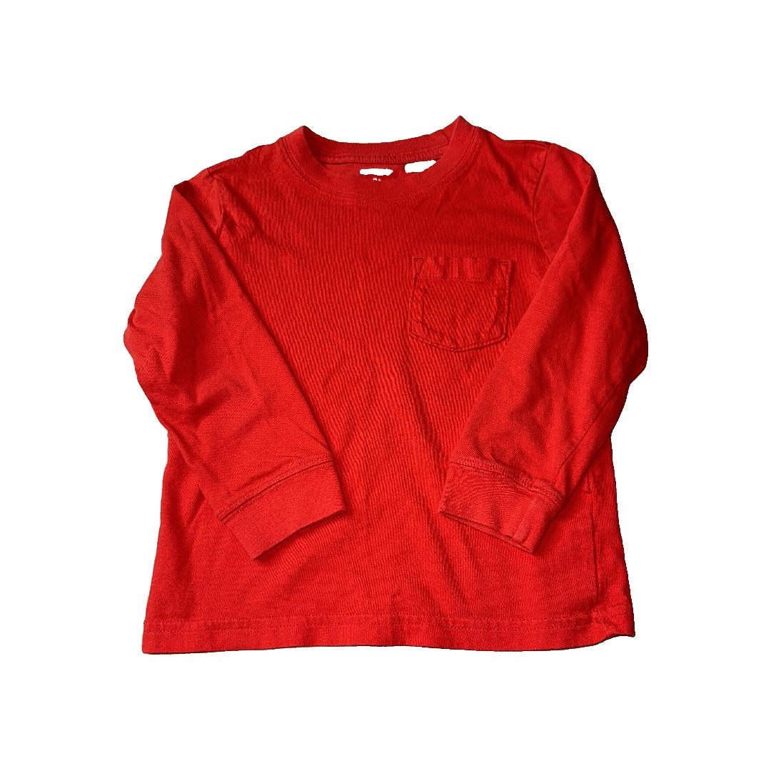 Carters Boys Red Long Sleeve Shirt Size: 3T Red