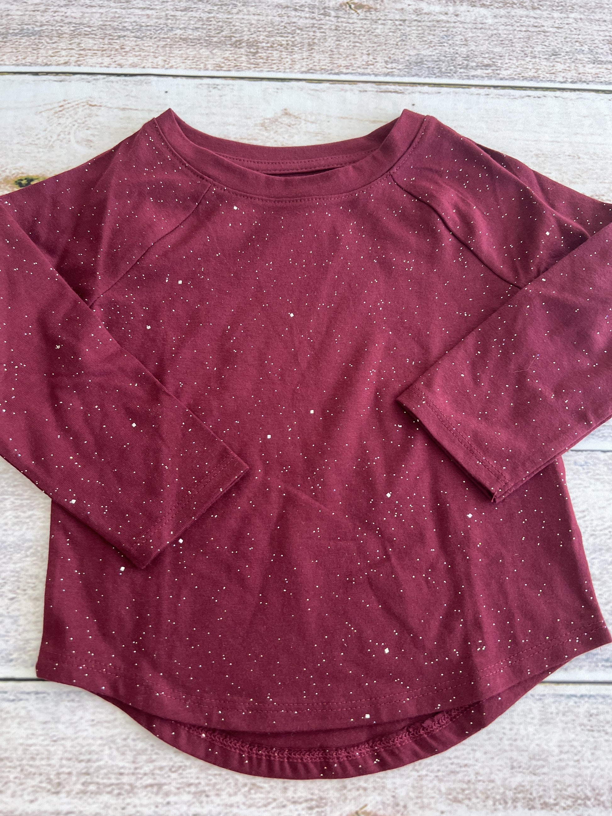Cat & Jack Girls Red Long Sleeve Shirt Size: 2T Red