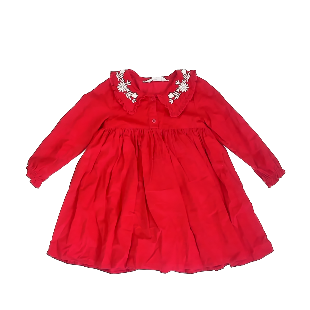 H&M Girls Red Dress Size: 3-4T Red