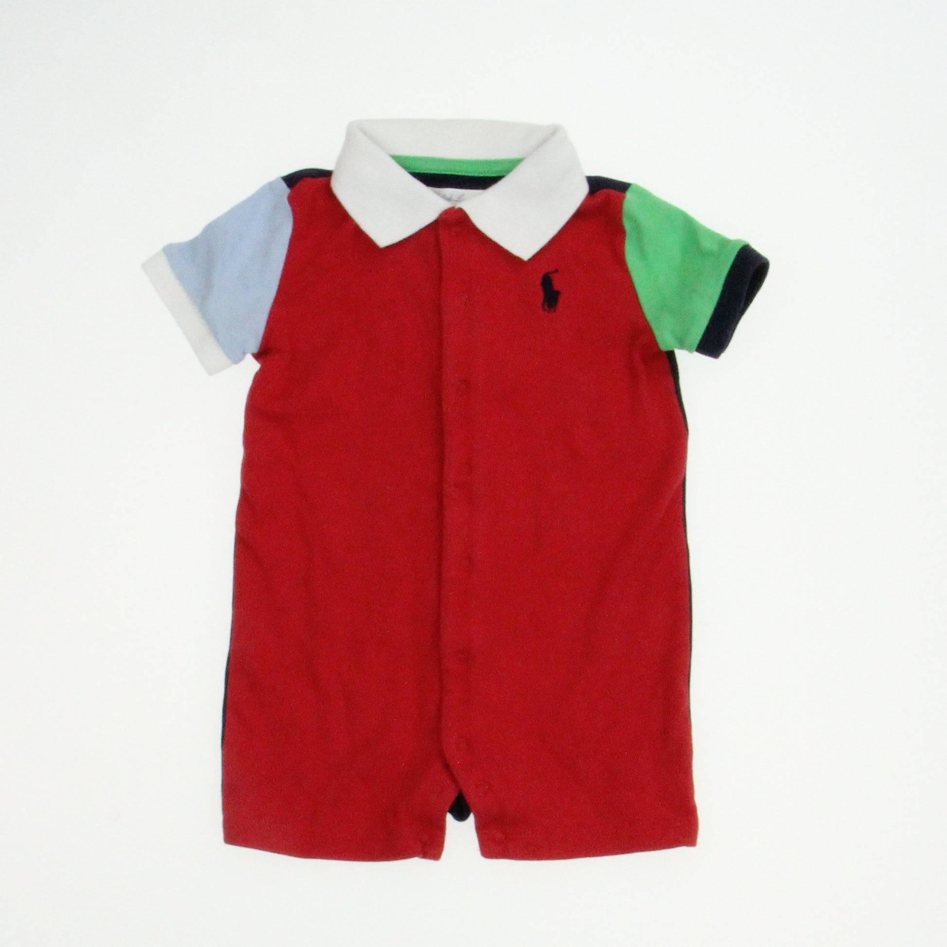 Ralph Lauren Boys Red Romper Size: 9 Months Red